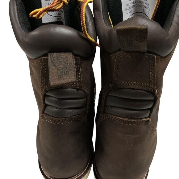 Red Wing Men Lace-up Steel Toe Work Boots/Shoe 12D Brown Water Oil Resistant NEW main image 8